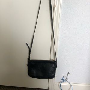 Madewell black leather crossbody bag